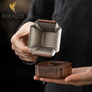 Colino da tè quadrato in titanio filtro colino titanio oro colino da tè set da tè - Foto 1 di 11