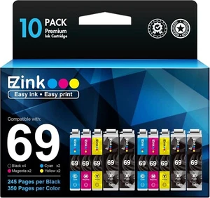 E-Z Ink Ink Cartridge Replacement for Epson 69 T069 (10 Pack) - Picture 1 of 5