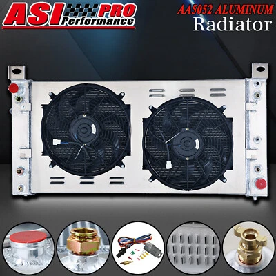 3Row Radiator+Shroud Fan+Relay fit 1999-2014 Chevy Silverado 1500 2500 GMC Yukon - Image 1 of 4