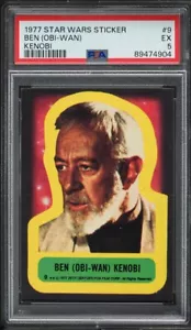 1977 TOPPS STAR WARS STICKERS BEN OBI-WAN KENOBI #9 PSA 5 - Picture 1 of 2