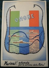Cartolina della RSI 'Onore Marinai' Repubblica Sociale Feldpost 84385 12.7.44