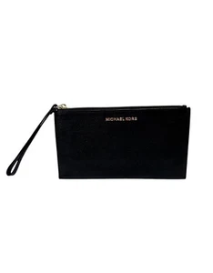 Michael Kors Jet Set Leather Black Wristlet 38S9XTTC3L - Picture 1 of 12