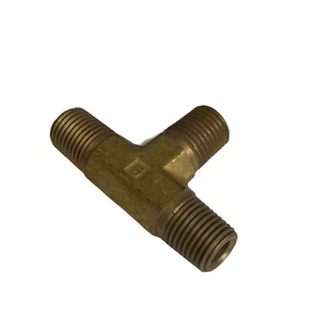 1/4" NPT BRASS MALE TEE - Picture 1 of 1