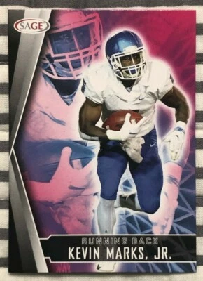 KEVIN MARKS JR. 2022 Los Angeles Chargers Sage Rookie Card 34 RB BUFFALO BULLS 5 - Image 1 of 4