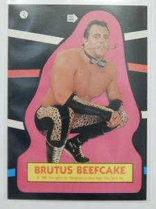 1985 Topps WWF Pro Wrestling Stars - Pegatinas #3 Brutus Beefcake Rookie RC - Imagen 1 de 2