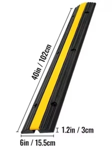 Cable Protector Modular Rubber Speed Bump 4PCS 1 Channel Vialetto Rampa Wire Cov - Bild 1 von 12