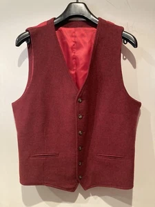 Red Wool Tweed Waistcoat 42”. Ref 198 - Picture 1 of 3
