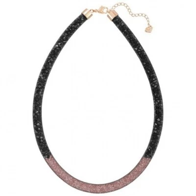 Collar Swarovski 3D Polvo de Estrellas Negro Oro Rosa LUJO GLAMOUR 5119065 Foto 1 de 4