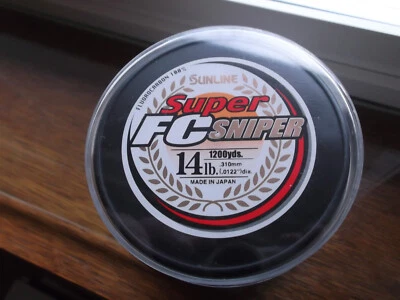 Fluorocarbono francotirador Sunline Super FC 14 libras (6,4 kg) 1200 yardas. (1097 m) Foto 1 de 4