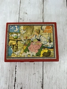 Vintage German Fairy Tale Red Riding Hood Puzzle Toy Multi Side Wooden Blocks - Picture 1 of 8