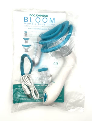 Bloom Intimate Body Automatic Vibrating Rechargeable Pump Tester Packaging Blue - Image 1 of 4