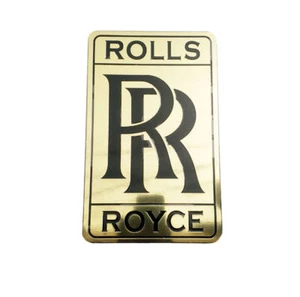 Vintage Rolls Royce Car Brass Golden Badge Front / Rear Boot Badge Emblem 2X - Picture 1 of 3