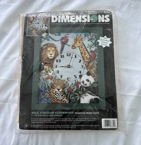 Dimensions - Wild Kingdom Clockwork Cross Stitch Kit. New and Sealed - Picture 1 of 2