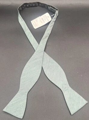 Ben Sherman Silk Blend Bow Tie Green/ Grey New With Tags - Image 1 of 4