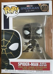 Funko Pop Marvel Spider-Man #911 No Way Home black and gold suit - Picture 1 of 5