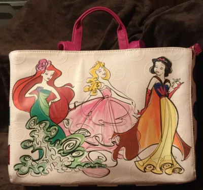 Disney Vintage Princesa Cartera Bolso de Mano Diseñador NUEVO ~ Arial Aurora Blancanieves Foto 1 de 4