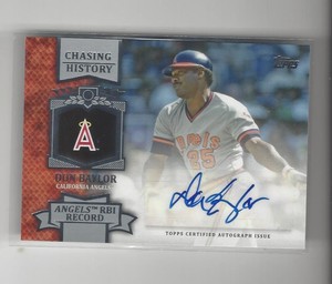 2013 Topps Chasing History Don Baylor UPD AUTOGRAPH Angels