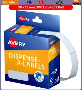 Avery Rectangle Dispenser Labels Removable Price Stickers Identification Labels - Picture 1 of 8