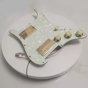 Golpeador Strat HH precableado cargado con pastillas Ainico 5 Humbucker para Fender St - Imagen 1 de 6