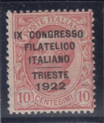 ITALIA 1922 - Sassone n. 123 Como Nuevo OG MH*SUPER CENTRADO Firmado Diena + Fiecchi 650 $ Foto 1 de 2