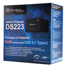 Silverstone Sst-ds223 - USB 3.1 Gen2 External Hard Drive Enclosure 2 Bay RAID St