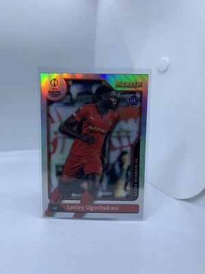 Lesley Ugochukwu 2021-22 Topps Merlin Chrome UEFA Refractor #8 Rookie RC Rennais - Image 1 of 4
