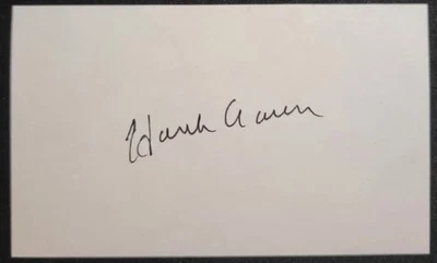 HANK AARON IP AUTOGRAPHED SIGNED 3X5 INDEX CARD MILWAUKEE BRAVES MLB HOF - Image 1 of 2