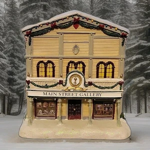 Thomas Kinkade Hawthorne Christmas Village Main Street Gallery - Picture 1 of 6
