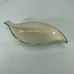 Lenox handbemalt Platinrand Blattform Schmuckschale Top Zustand - Bild 1 von 8