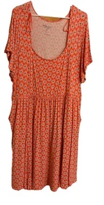 Super Soft Skater Dress From Torrid, Size 3 - Coral with Geometric Print - Picture 1 of 7