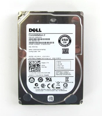 Dell 9RZ162-136 250Gb 7.2K 2.5" SATA Hard Drive 4z - Image 1 of 2