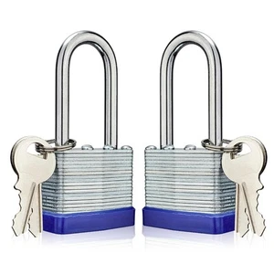 Lock Outdoor Padlocks, Laminated keyed Padlock, 1-9/16 in Wide Body, Padlock ... - Picture 1 of 6