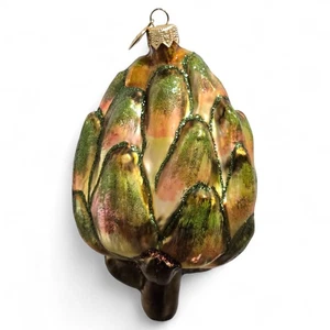 Morawski Blown Glass Ornament Artichoke 5.5" Old Money Christmas Tree Vegetables - Picture 1 of 6
