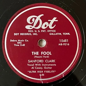 Sanford Clark 78 The Fool / Lonesome For A Letter DOT 15481 rockabilly - Bild 1 von 2