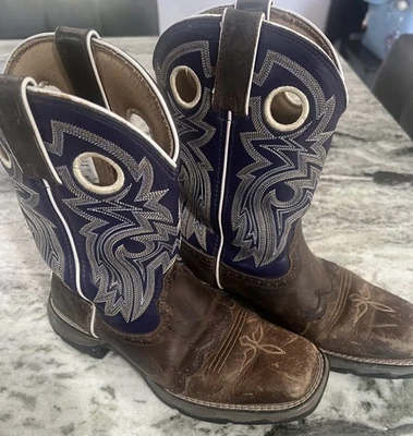 Durango 女式调情 10 英寸马鞍西靴 6M 码 Twilight N' Lac — 第 1/4 张图片