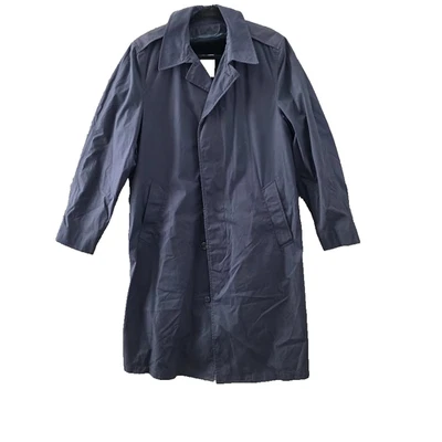 Vintage USAF Navy All Weather Trench Coat 38 L Blue Removable Liner - Imagem 1 de 4