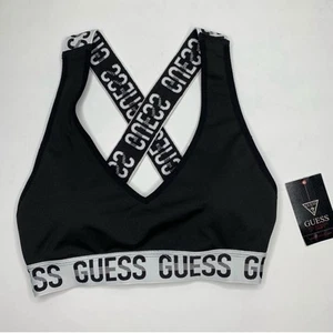 Guess Women Black Sport Athletic Bra Size XS - Picture 1 of 6