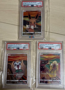 PSA 10 Pokemon Munch Scream Psyduck 286/SM-P Eevee 287 Rowlet 290 Juego Japonés - Imagen 1 de 3