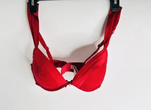 Push Up Padded Bra Gilligan & Omalley Red Underwire Size 36C - Picture 1 of 8