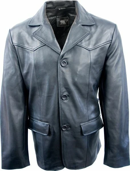 Hombre Cuero Blazer Vaca Piel de Napa Western Chaqueta M-2XL la Mitad Precio - Imagen 1 de 1