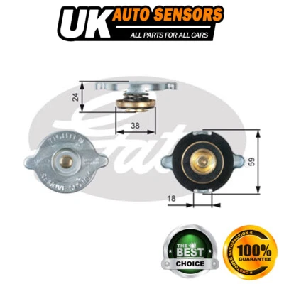 Se adapta a MG MGB Triumph Spitfire Ford Capri Nissan Micra Gates Tapa del radiador -4217 Foto 1 de 4