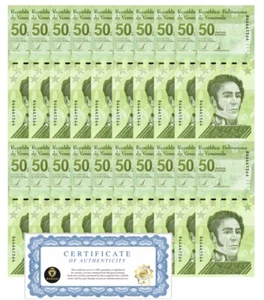 Venezuela 50 Digitales 2021 Cantidad 20 UNC 50 millones Bolívares Soberano *Nuevo* EE. UU. - Imagen 1 de 7