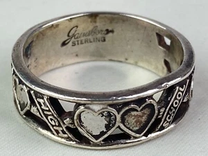 GAINSBORO Vintage Sterling Silver Ring "High School" 4.7 Grams Size 7 1/2 - Picture 1 of 8