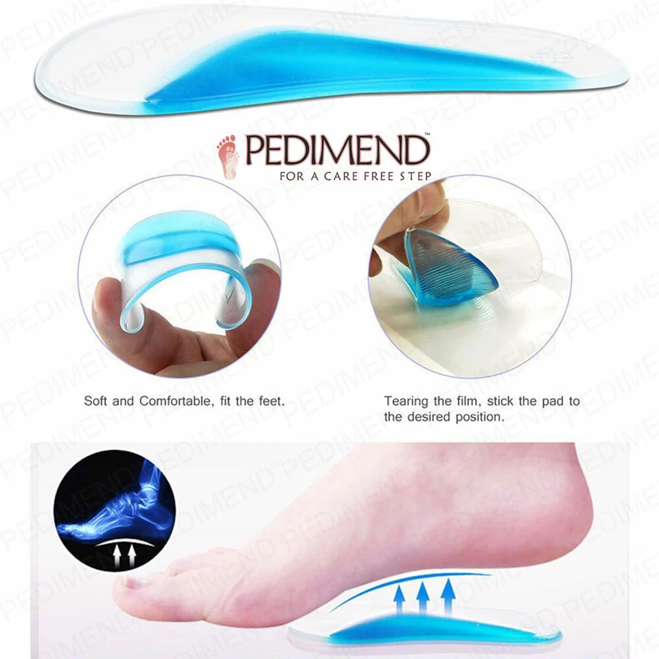 Pedimend™ Self-Adhesive Plantar Fasciitis Arch Support Inserts for Flatfoot - UK