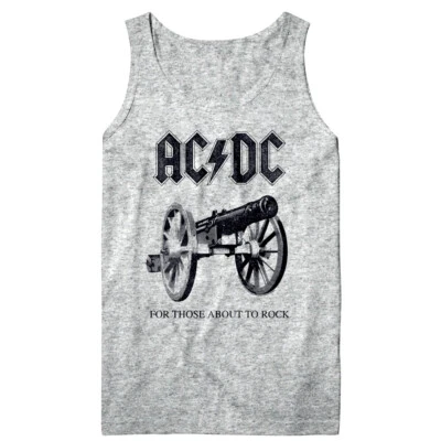 ACDC For Those About to Rock Cannon Men's Tank Top Band Album Tour Merch - Image 1 of 3
