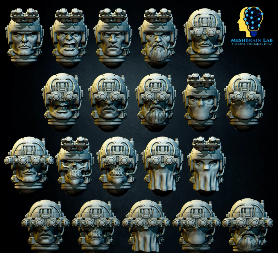 MESHBRAIN LAB Imperial Marines Scout Heads MBL-025