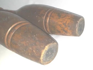 Antique Indian Clubs Workout Exercise Wooden Heavy set 2 lb 12 oz Equipment Pins - Picture 1 of 5