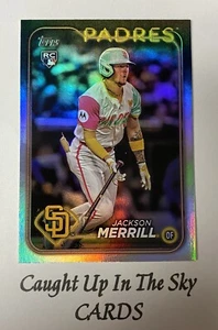 2024 Topps Update Jackson Merrill RC Rainbow Foil San Diego Padres #US210 - Picture 1 of 2
