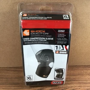 Knee Compression Sleeve XL 865 Level1 Performance Flex Therapy Shock Doctor NTex - Picture 1 of 9