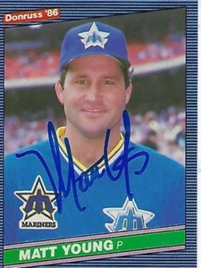 Donruss #267 1986 firmado por Matt Young - Seattle Mariners - Imagen 1 de 1